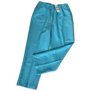 Alfred Dunner Classics Pull-On Straight-Leg Pants Sky Blue 16W Elastic Waistband